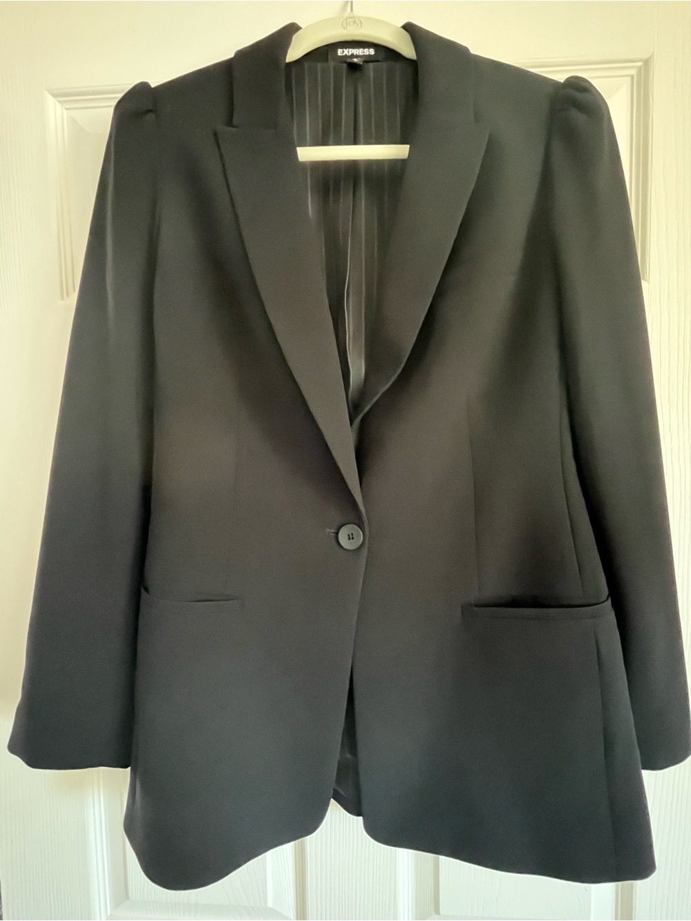 Express Black Women's Single-Button Blazer